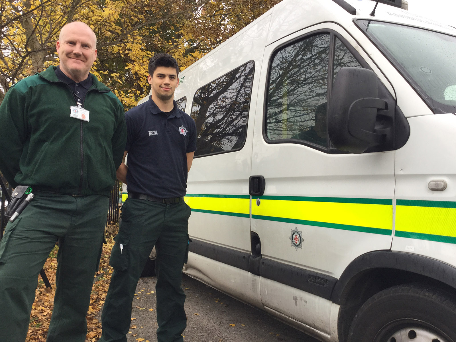 YorMed ambulance parked on location